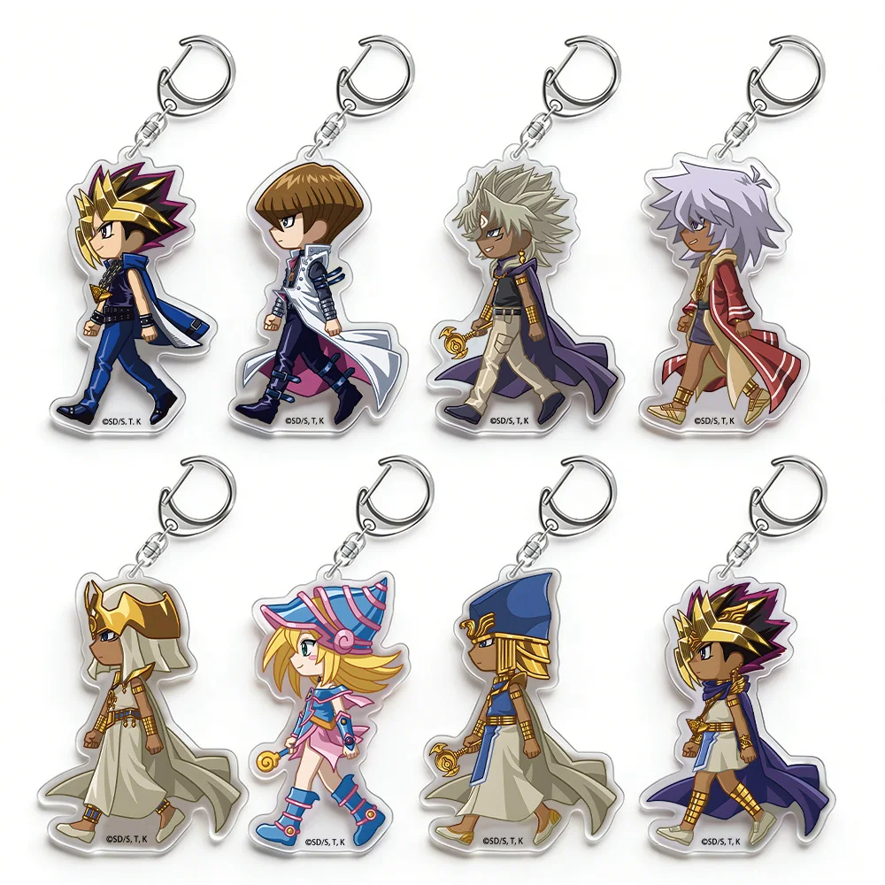 

Ю-Ги-О! Акриловый брелок Чиби с персонажами: Сето Кайба, Юги Муто, Джоуи Уиллер, Ями Мари, Ями Бакура, Бандит Кинг, Бакура, Тёмный Маг