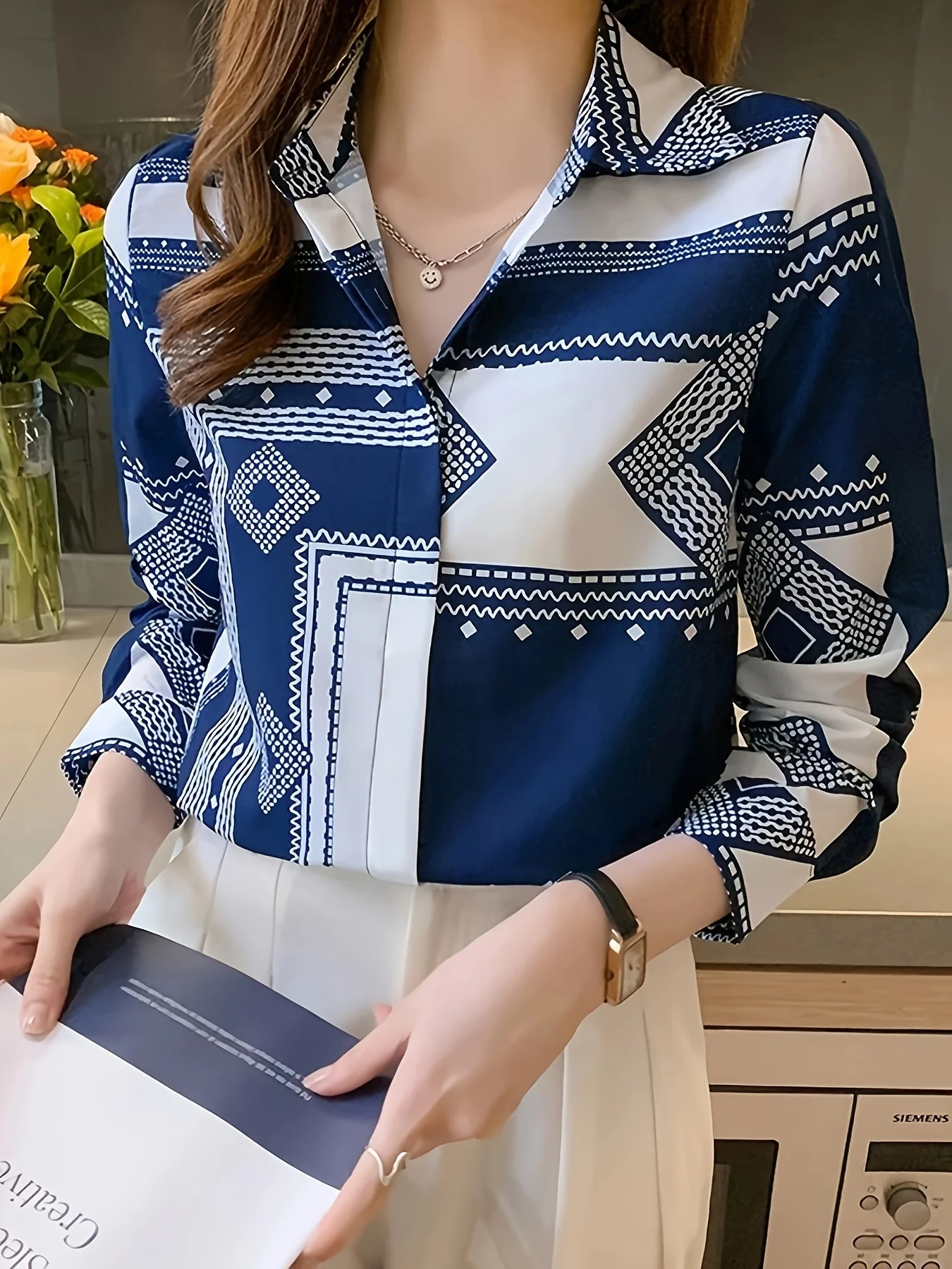 Fashion printing ladies shirts Women\'s Blouses Spring Autumn Long Sleeve Shirts Tops Blusas Mujer