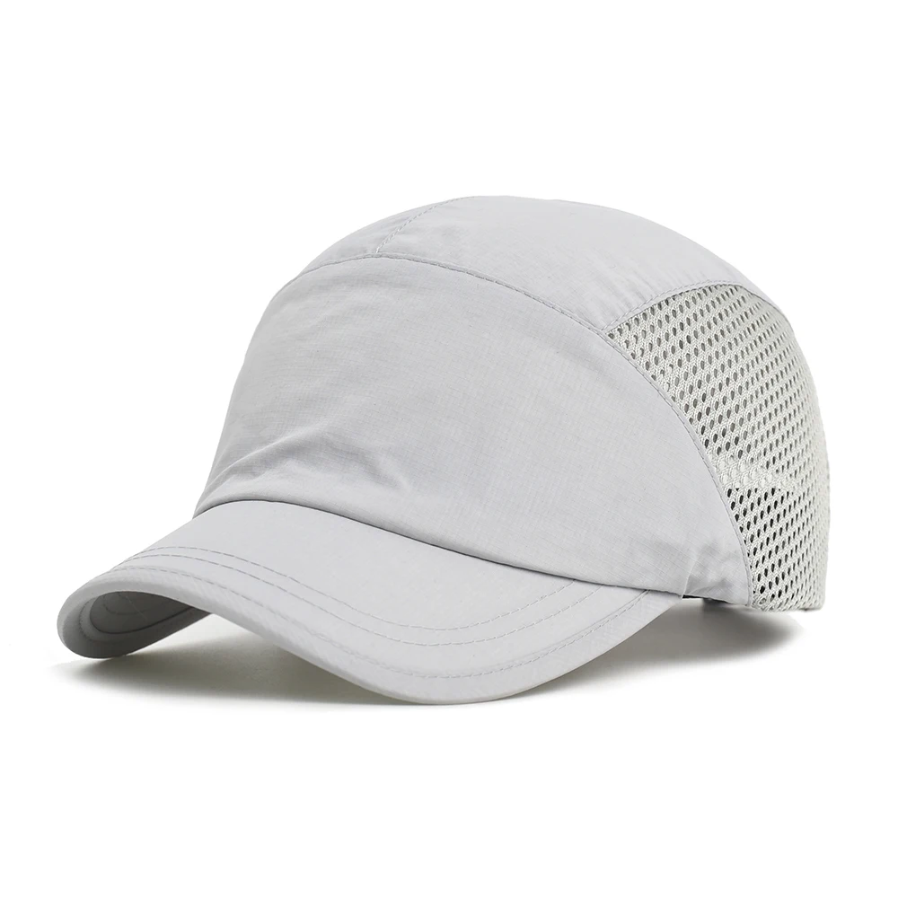 Summer Spring Short Brim Mesh Baseball Cap Men Women Breathable Dad Hat Adjustable Solid Trucker Style Low Profile Caps
