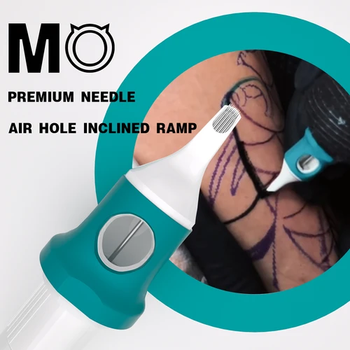 Imagen 2 del producto Agujas de cartucho de tatuaje MO, delineador redondo, aguja de tatuaje de seguridad esterilizada desechable, suministros de maquillaje para máquinas de tatuaje, pluma, 20 piezas