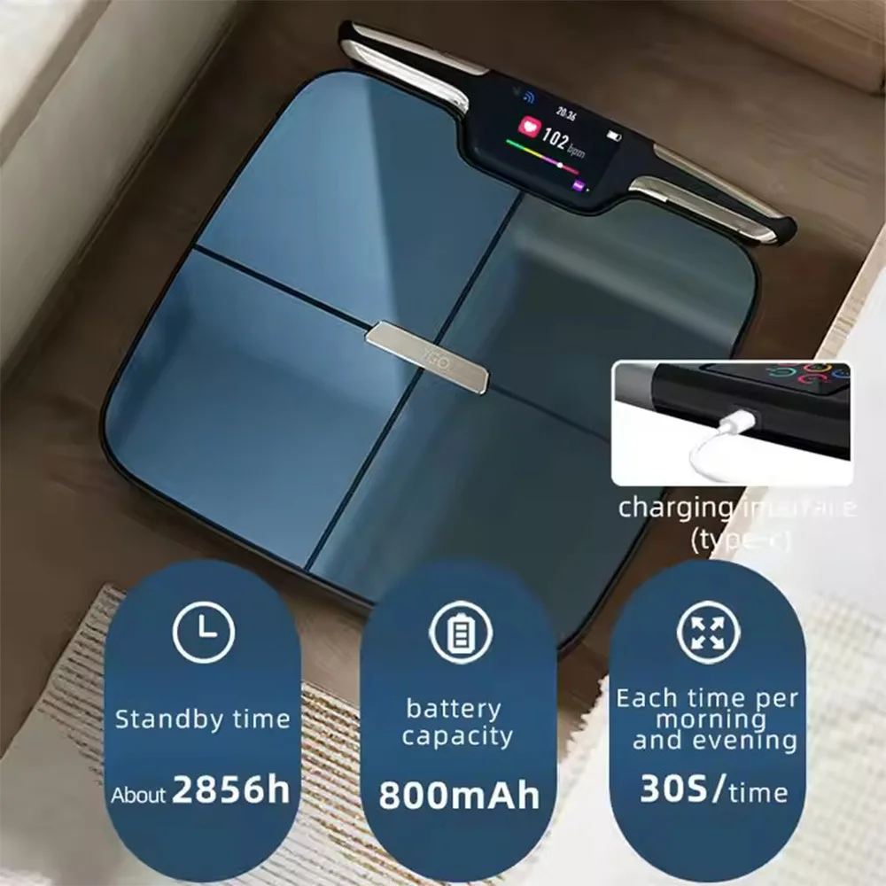 Eight-electrode body fat scale, electronic scale household scale, intelligent and accurate 45 * 45 * 8cm