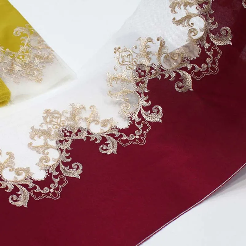 15Yards Vinatge Two Layers Embroidery Lace Trim Lingerie Sewing Craft DIY Apparel Fabric Lace Dress Garment Underware