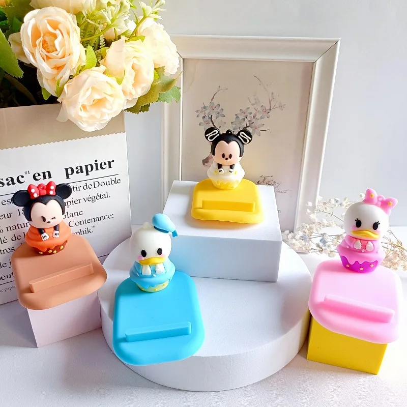 

Disney Mickey Mouse Cute Mobile Phone Desktop Holder Cartoon Anime Daisy Duck Phone Stand Phone Holder Portable Decoration Gifts