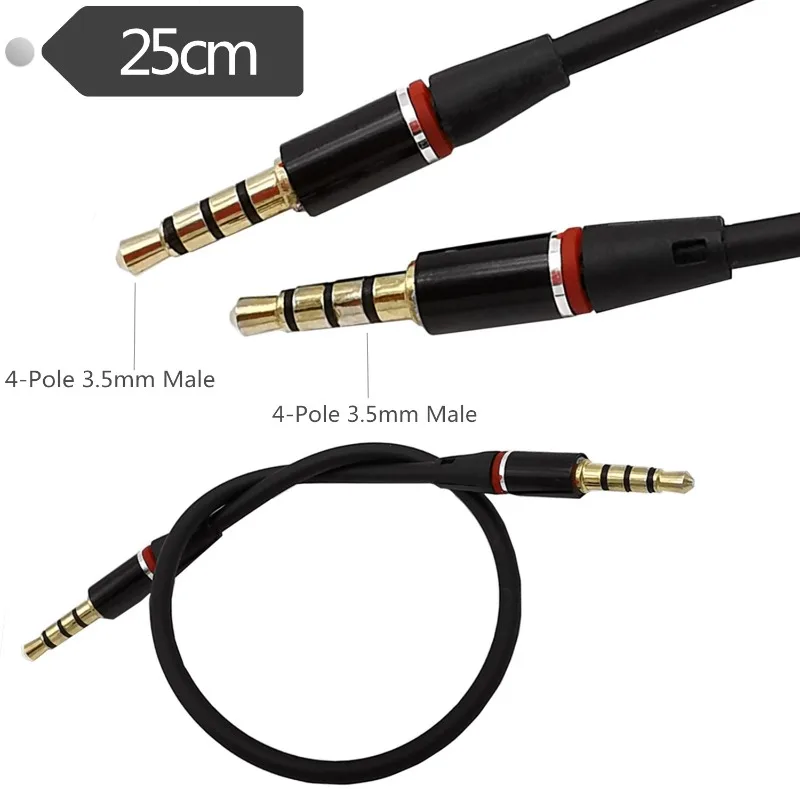 

4 Core 4 Section 3.5AUX Male To Male 3.5MM Audio Cable Is Suitable for Mobile Phones, Computers, DVDs, TVs, CD Players
