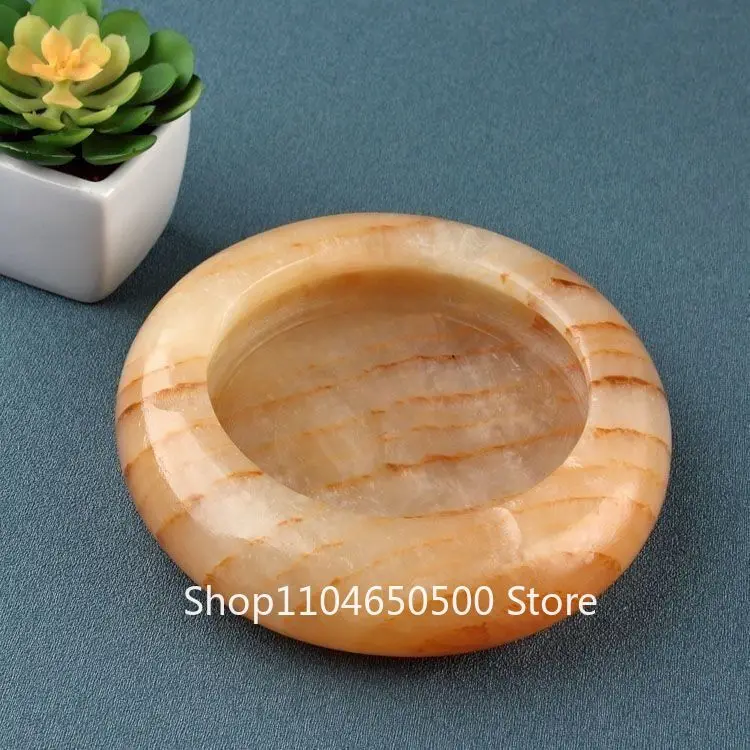 

Jade Ashtray Retro Stone Home Living Room Simple Office Personality Round