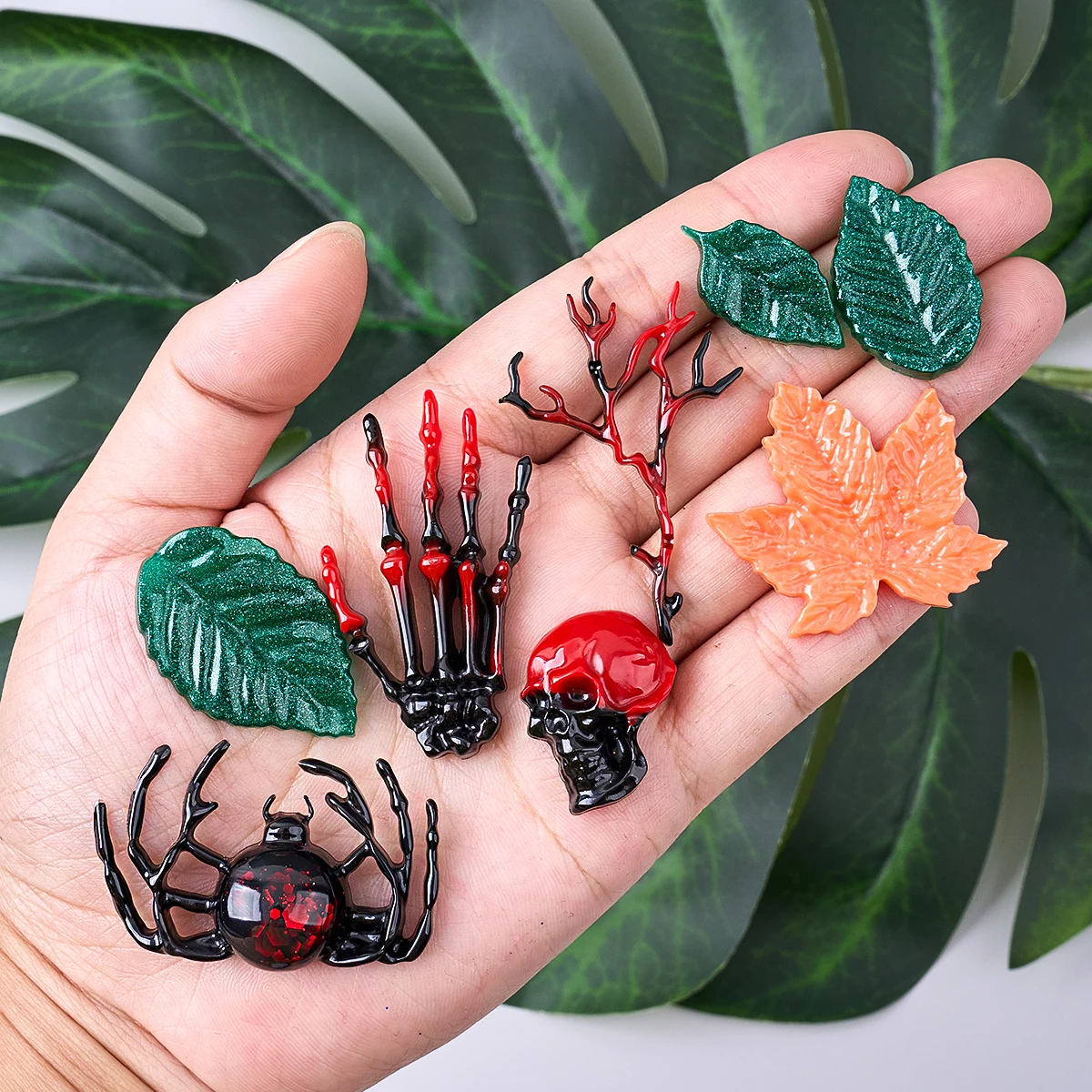 Halloween Skeleton Hands Bone Silicone Mold DIY Handmade Pumpkin Leaves Claws Skull UV Epoxy Resin Mold Party Ornaments Craft view 5