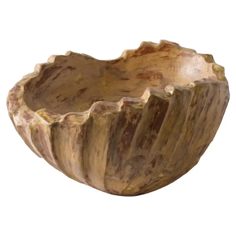 Simple retro shell texture ceramic pot utensils storage fruit plate ornament home model room flower pot decoration