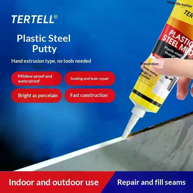 Toilet Waterproof And Mildew Proof Caulking Glue White Plastic Steel Mud Waterproof Glue Bathroom Sealing Kitchen Sink Dedicate