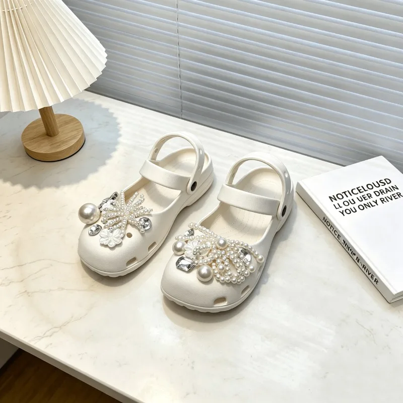 Mädchen Prinzessinnen-Sandalen Süße Perlenverzierung Kinder Strandschuhe Weiche Sohle 2026 Sommer Neue Kinder Freizeitschuhe Rutschfest Trendig – Detail 5