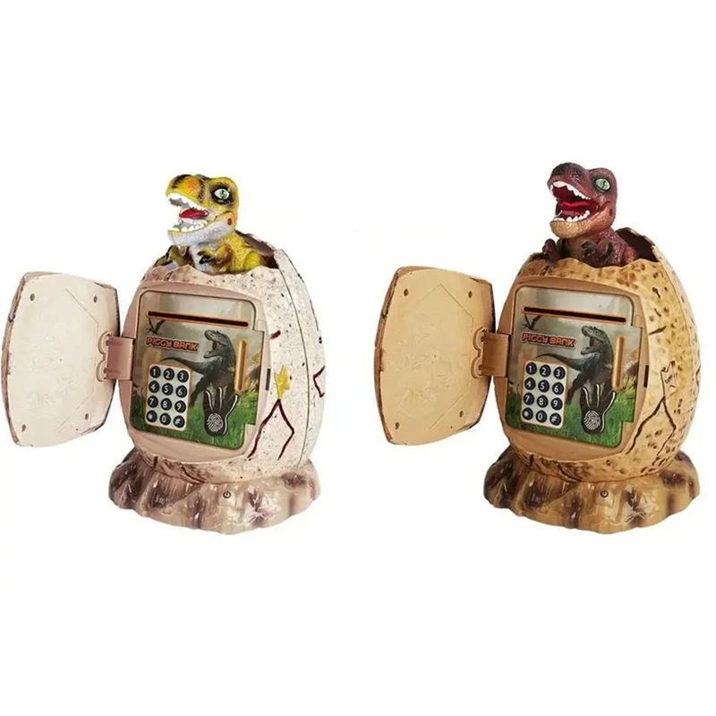 

Electronic Piggy Bank Cartoon Dinosaur Money Box For Childrens 3 In 1 Password Coin Saving Bank Auto Scroll Pape Box-A97Q