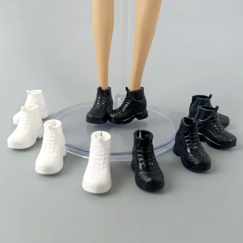 5Pairs/lot Mix Color Sneakers High Heel Foot Flat Shoes for Barbie Doll Daily Wear Fashion Shoes for 11.5\