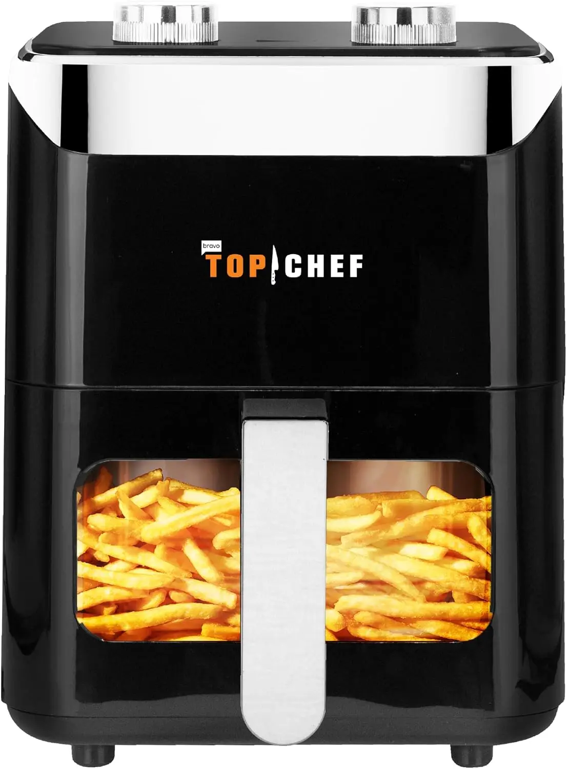 Compact Oil-Free Air Fryer with Viewing Window, 3.5L/3.7QT Capacity, 1400W Rapid Hot Air Technology, Adjustable Temp & Timer, No