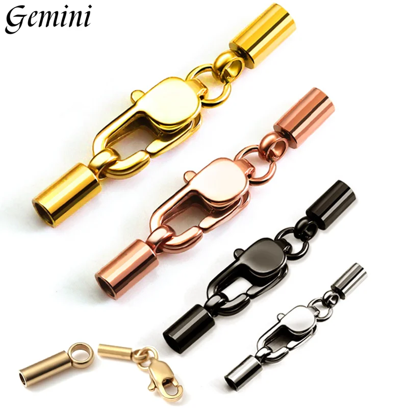 

10Pcs High Quality Stainless Steel Crimp Clasps Cord End Beads End Caps Cord Cap Leather Cord Jewelry Making Bracelet Necklace