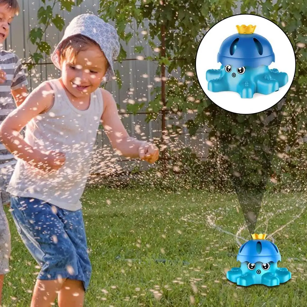 Water Toy for Kids Outdoor Water Play Fun Summer Outdoor Water Sprinkler Toys for Kids Toddlers Rotating Octopus for Boys