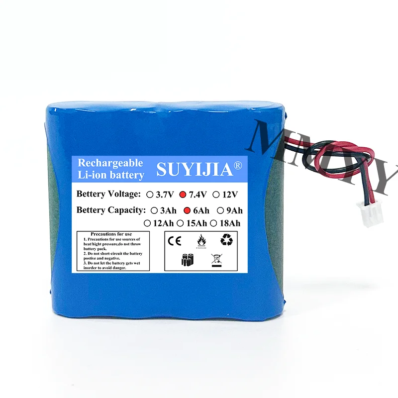 2S2P 7.4 فولت 6000 مللي أمبير 18650 بطارية ليثيوم حزمة 2S2P 6Ah الصيد مصباح ليد سمّاعات بلوتوث 8.4 فولت الطوارئ لتقوم بها بنفسك بطاريات مع PCB #5