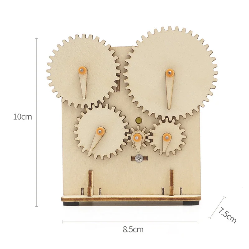 Children\'s Science Experiment Toys DIY Electric Gear Drive Model Assembly Wooden Puzzle Educational STEM Science Teaching Aids