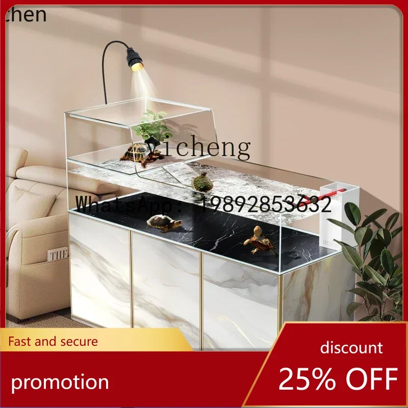 

HT turtle integrated aquarium ecological fish tank large aquarium bottom filter stream tank