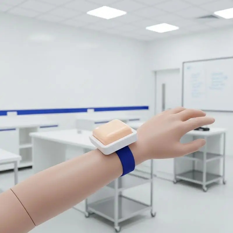 Wearable Intravenous Intramuscular Injection Training Pad IV Injection Practice Pad Venipuncture Training Injection Simulation.