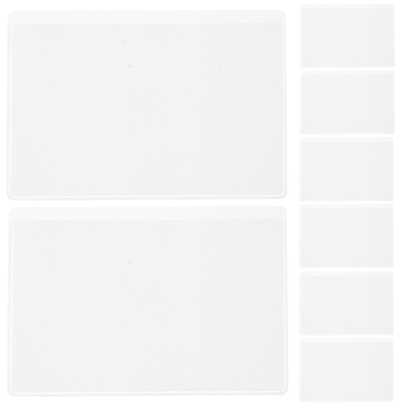 

50Pcs Semi Transparent Badge Covers Transparent Plastic Card Sleeves Protector for Id Business Cards