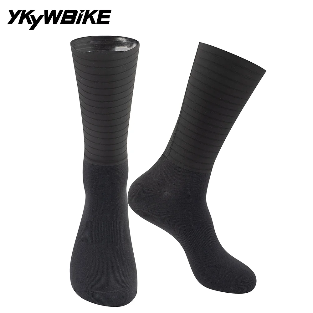 

YKYWBIKE Cycling Aero Socks Unisex 3D MTB Bicycle Aerodynamic Socks Reflective Odor-resistant Professional Racing Sport Socks
