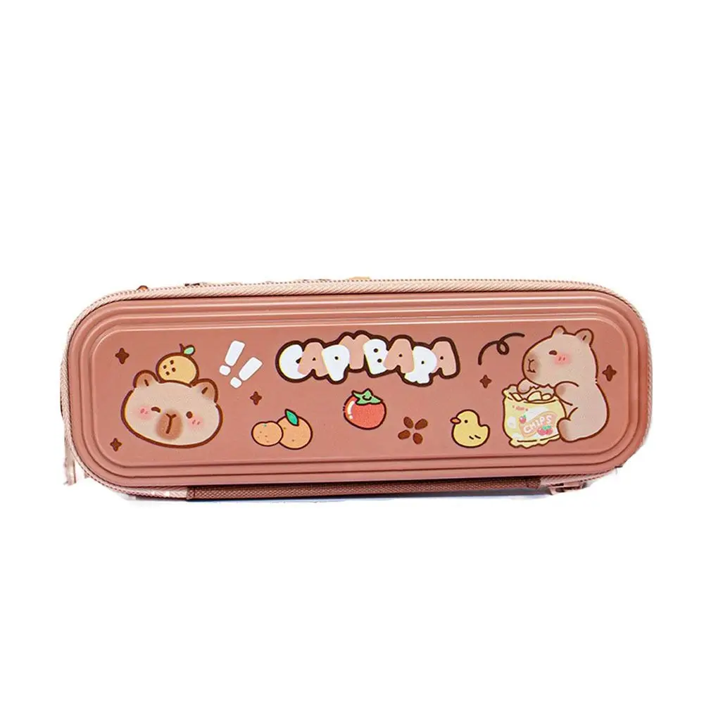

Cartoon Large Capacity Capybara Pen Bag Funny Single layer Stationery Storage Bag Waterproof Animal Capibala Pencil Case Girls