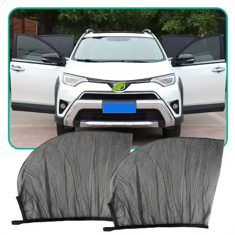 Car Sunshade Curtains Universal Side Window Shades SUV Curtains Protection Repellent Mosquito Mesh Net Sunshade Auto Accessories