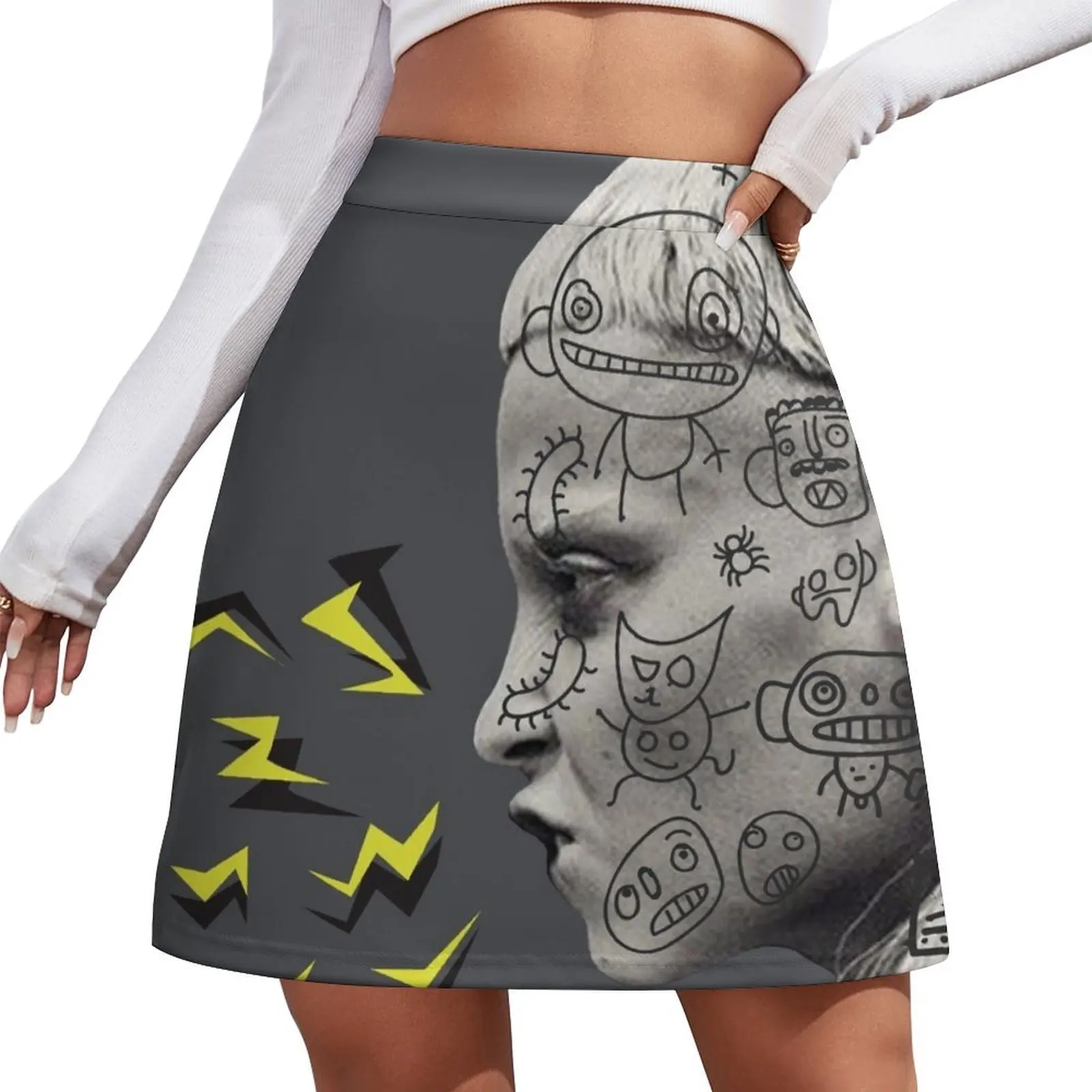 

Yolandi Die Antwoord Mini Skirt elegant dresses for women festival outfit women 90s vintage clothes extreme mini dress