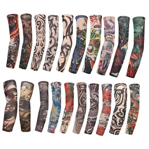 Blumenheizungen für Männer und Frauen, tätowierte Ärmel, nahtlos, UV -Sonnenschutzmittel, Outdoor -Fahrten, Sonnenschutzmittel, neu, 1PC 10 Hauptverkäufe Tatoo Arm Manga - №1