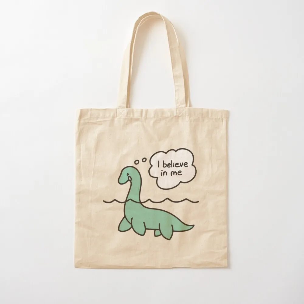 

Nessie Believes in Nessie Tote Bag Large bags for women shopper bag woman shopping cart bags Canvas Tote Bag