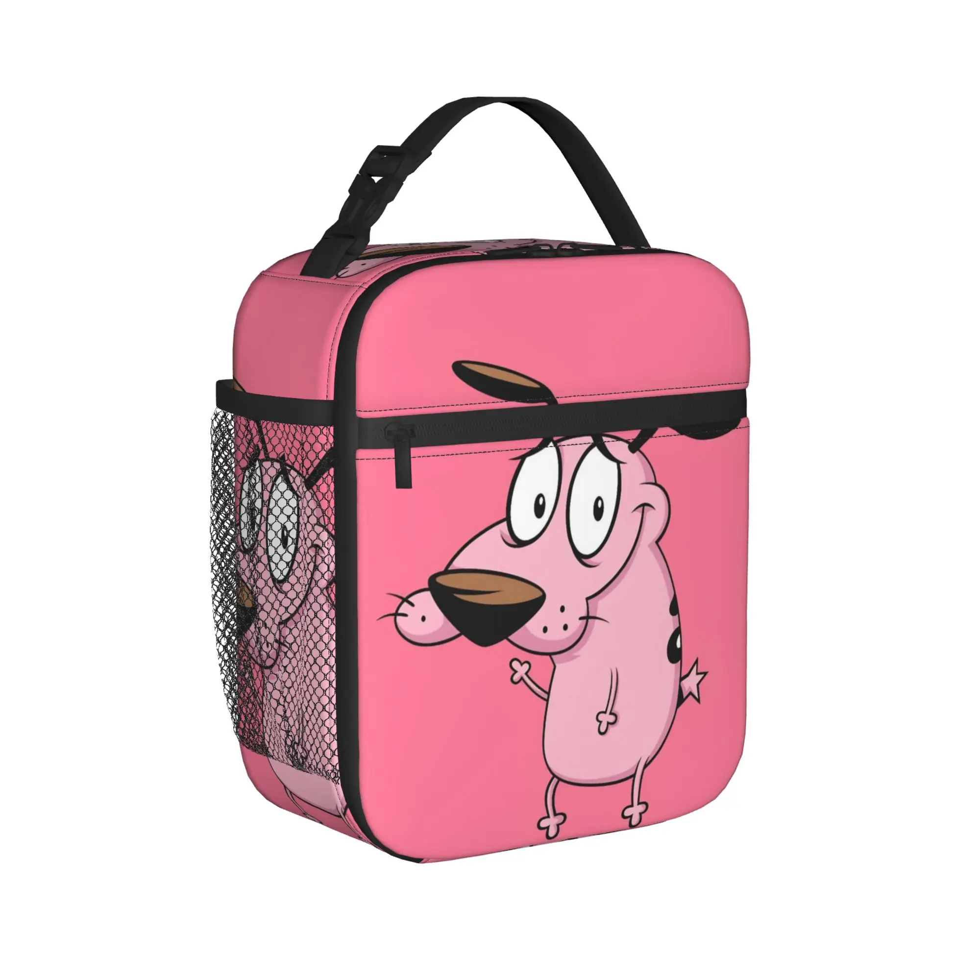 Sacs à déjeuner isothermes rose Couraged Cowardlys Dogs, sacs à déjeuner étanches, sacs thermiques, sacs fourre-tout, boîtes à déjeuner, sacs de rangement alimentaire pour la plage