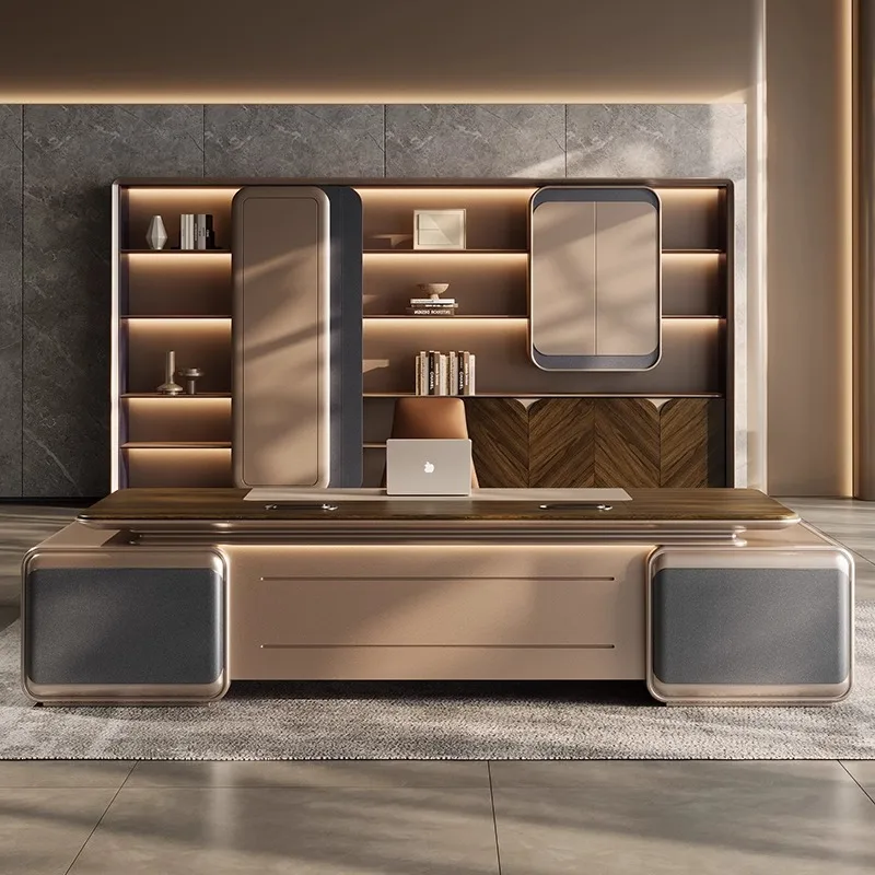 

Boss desk Boss table and chair combination Simple modern light luxury