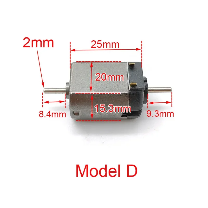 5 tiang mikro 130 Motor elektrik DC6V-24V Magnet kuat 12V 18V mesin kecepatan tinggi poros ganda 2mm skala HO Model mobil kereta api