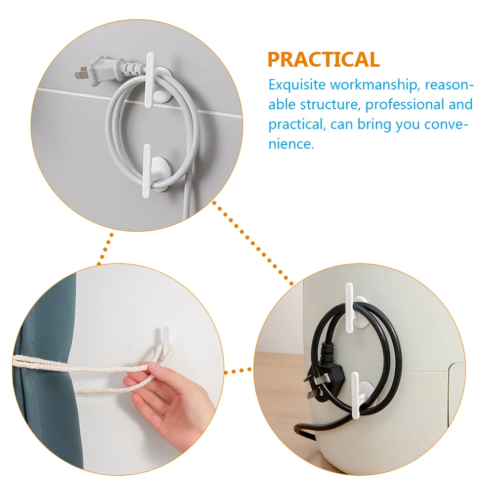 

8pcs Adhesive Cord Organizer For Power Cables Usb Wire Holders Multifunctional Cable Storage Portable Desktop Organizer