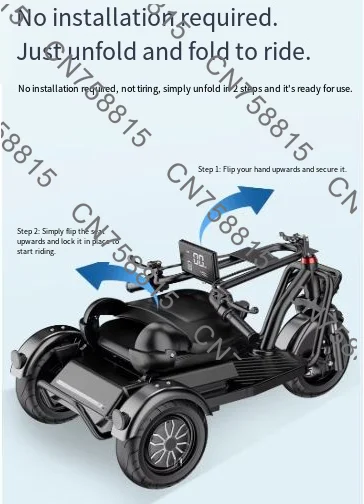 parent-child seats, commuter folding electric bicycle tricycle，Adult commuter pick-up and drop-off child seats
