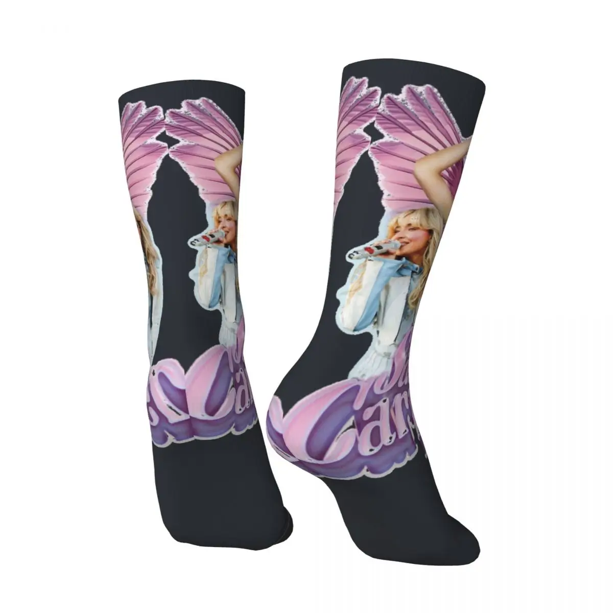 Hip Hop Retro Y2K Sabrina Angel Men's Socks Unisex S-Sabrina Carpenter Harajuku Pattern Printed Novelty Crew Sock tops fugees