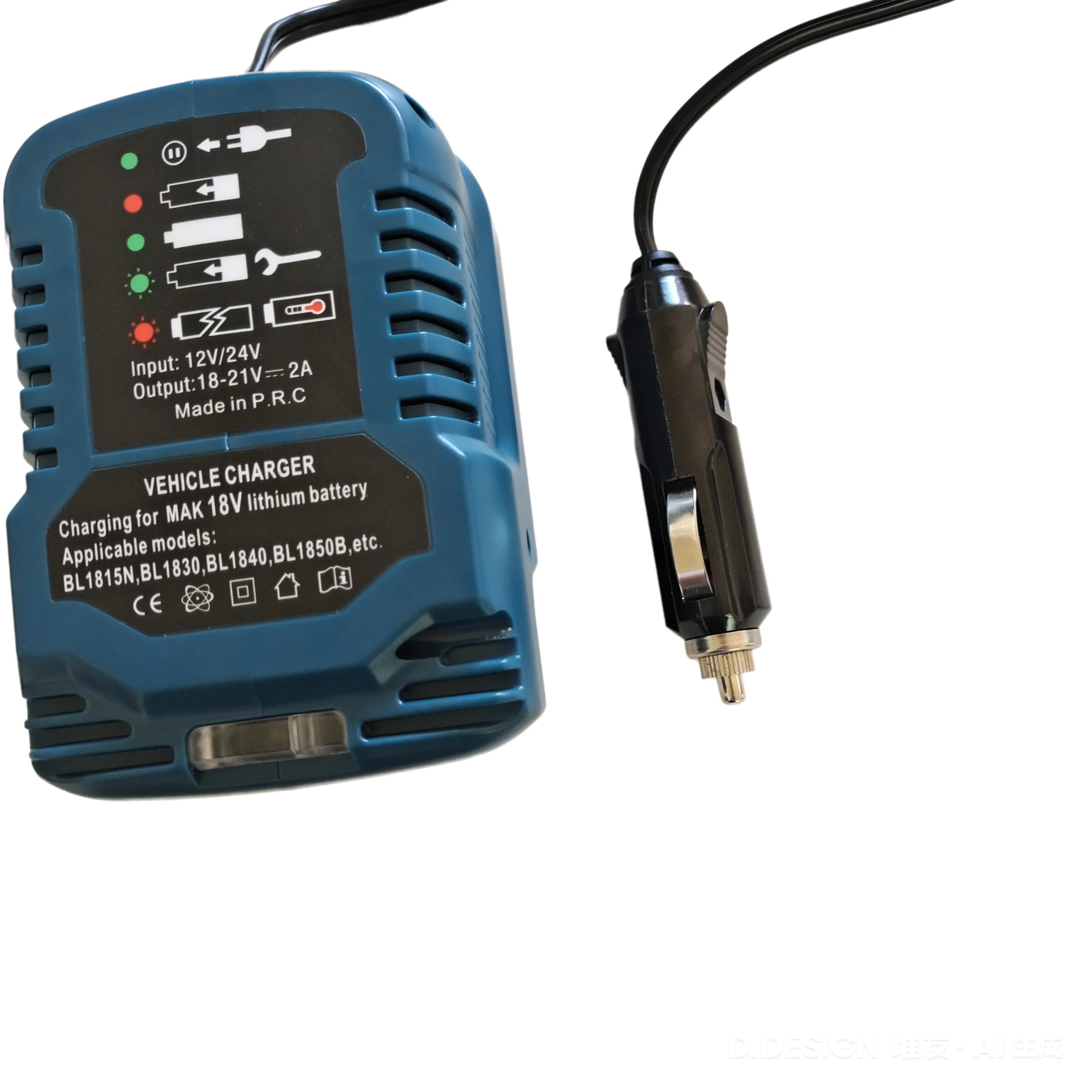 

Li-ion Battery Mini Compact Car Charger Input 12V/24V for Makita 18V Li-ion Battery BL1860 BL1850 BL1845 BL1840 BL1830 BL1815