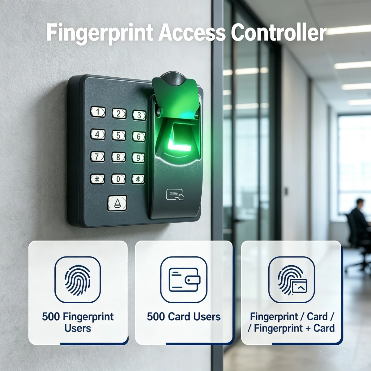 Fingerprint Access Control System ZK X6 RFID Card Door Entry Controller Biometric Security System for Office Factory