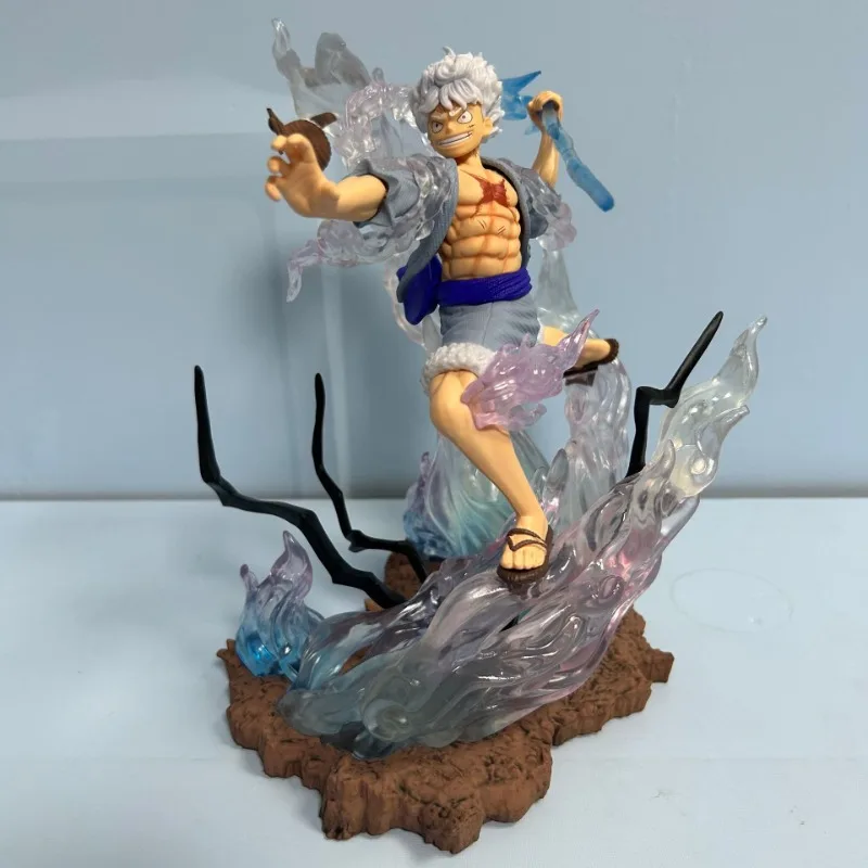 

Anime Peripheral ONE PIECE Battle Nica Luffy Statue Four Emperors Daemon Fruit PVC Action Figure Collectible Model Toy Boxed