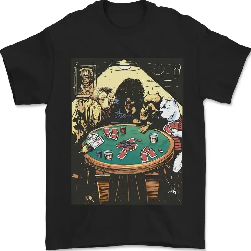 Hunde spielen Poker Herren-T-Shirt aus 100 % Baumwolle