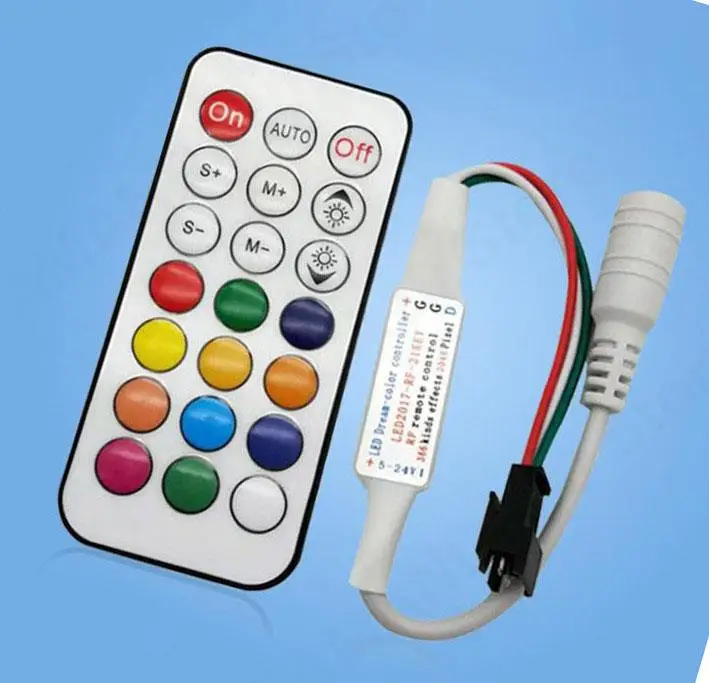 21Keys Remote Controller RF Wireless Dimming light Control Dimmer LED for led strip light WS2812B WS2811 DC 5V 12V 24V M20