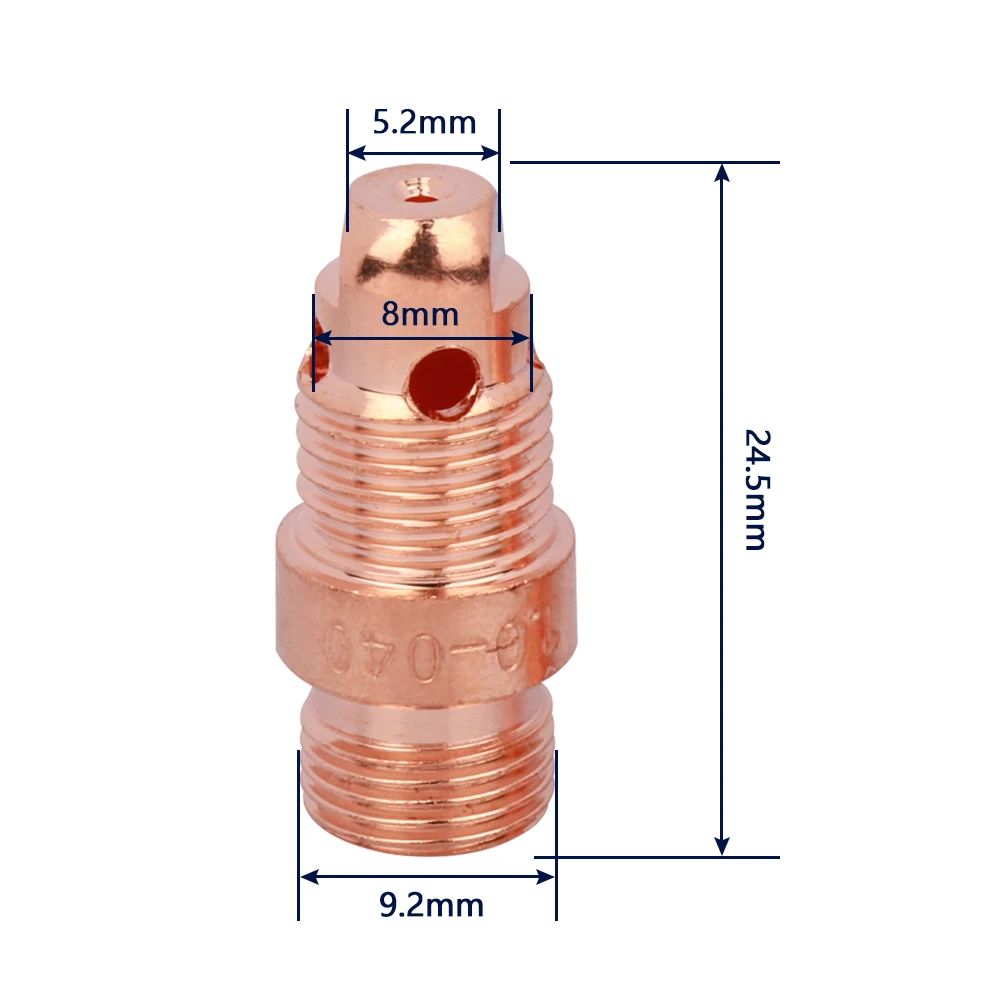 Imagem -02 - Tig Soldagem Torch Acessórios Corpo de Pinça 10n22s 10n23s 10n24s 10n25s 17cb20 1.0 1.6 2.4 3.2 mm Tig Wp17 18 26