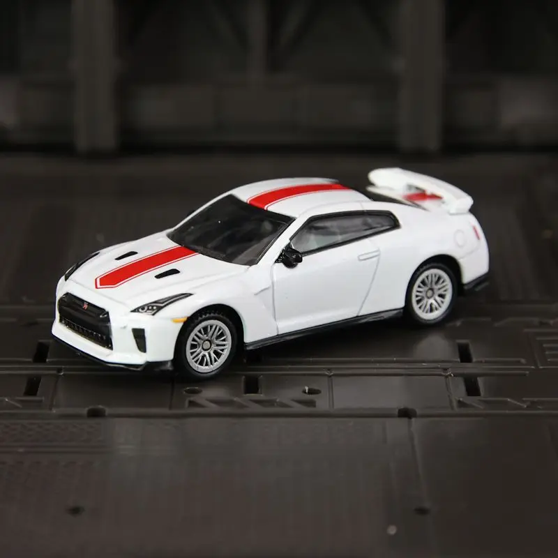 1: 64 simulação Nissan GT-R35, modelo estático, carro de presente colecionável de metal