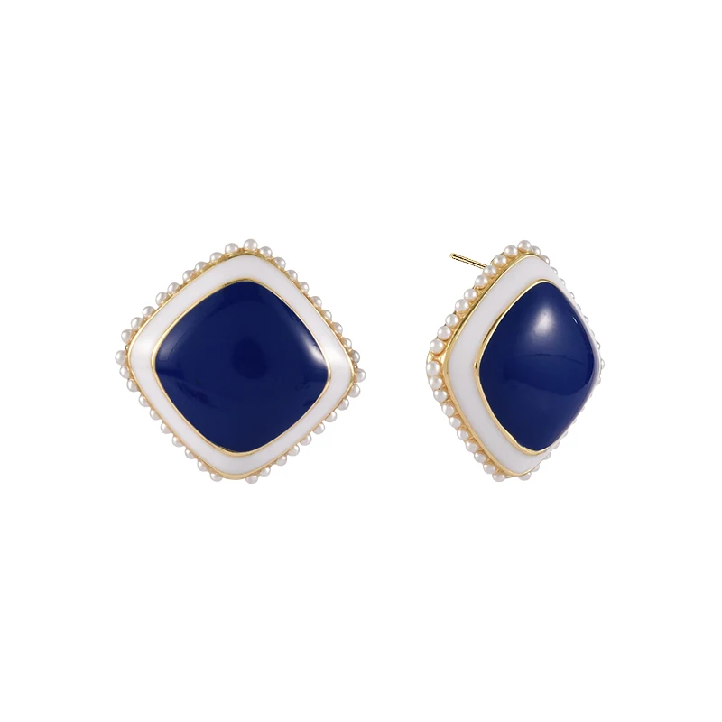 

stud earrings women's design sense fashion temperament earrings square versatile earrings
