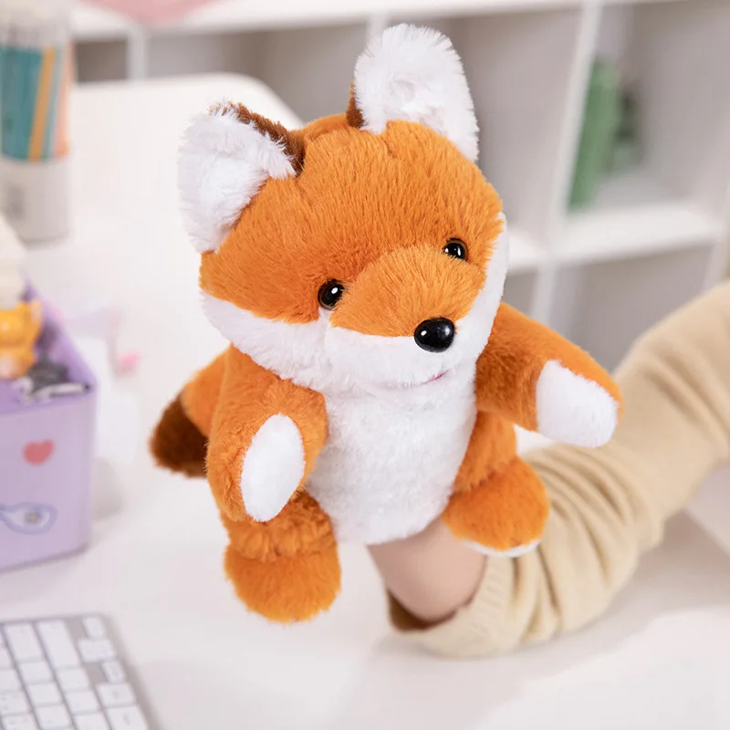

High Quality Cute Fox Cartoon Hand Puppet Plush Toy For Children Birthday Gift