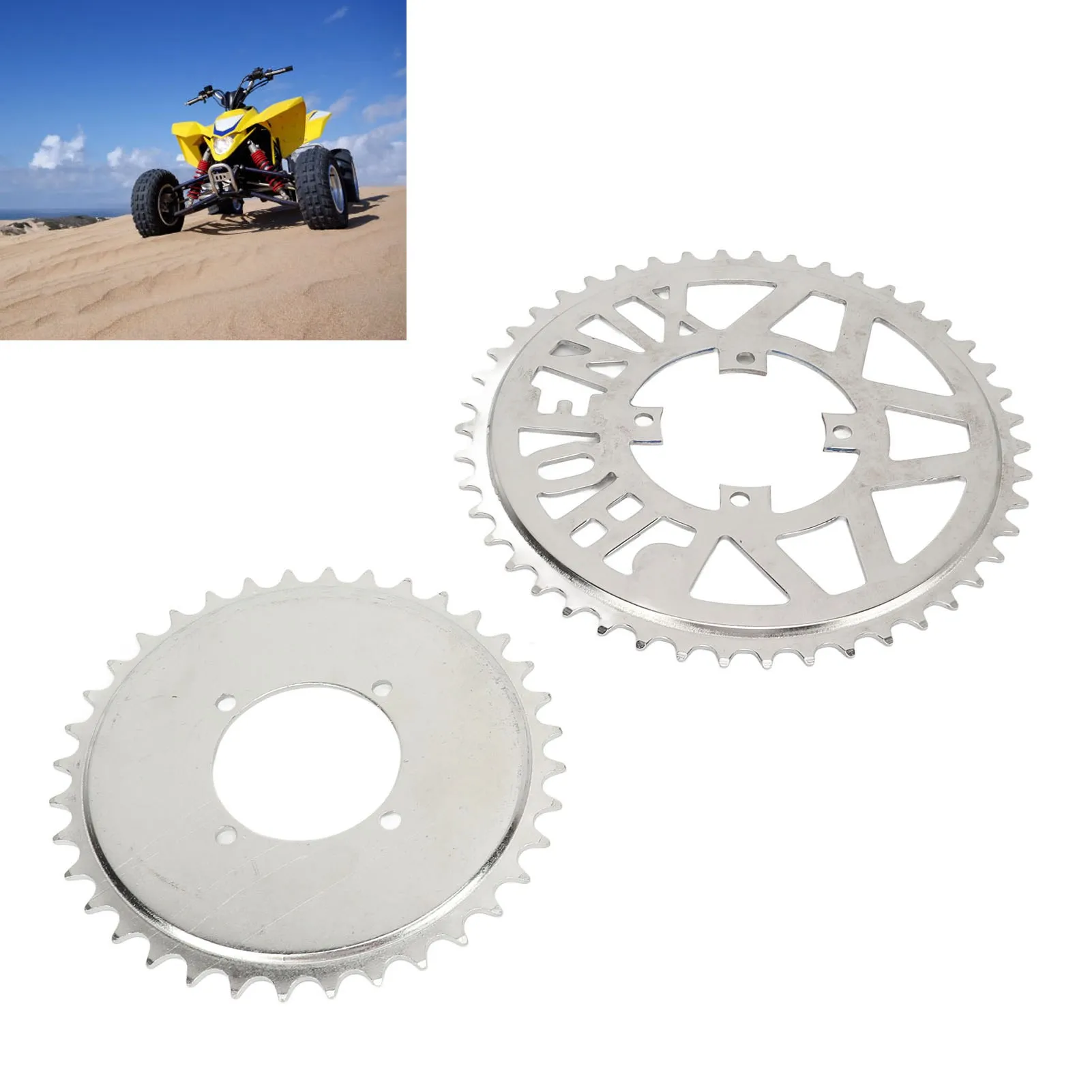 

Цепное колесо 410, металлическая стальная цепная звездочка 410, набор звездочек с цветочным диском 410 для скутеров DIY, пляжных велосипедов, набор звездочек для мотоцикла