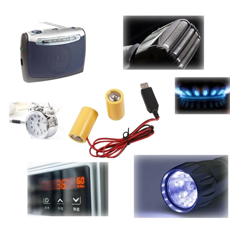 

090F 3V LR14 C Battery LR14 Battery Eliminators Cable Replace 2Pcs 1.5V C Batteries for LED Light Toy Remote Control