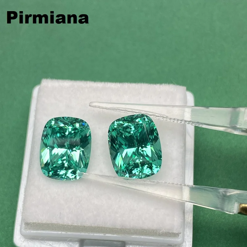 

Pirmiana Popular Paraiba Color Cushion Cut Cubic Zirconia Loose Stone CZ Gemstone for Diy Jewelry Making