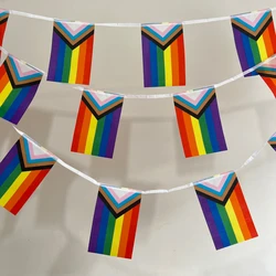 CZYRainbow string Flags 14x21cm 20 pz/set Rainbow Peace Flags Banner Pride bandiera LGBT bandiere arcobaleno lesbiche