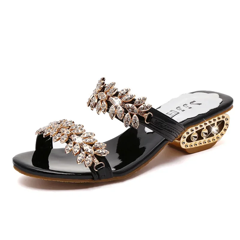 shoes slippers New women  summer beach sandals Fashion women Rhinestone outdoor slippers flip flops shoes women mujer