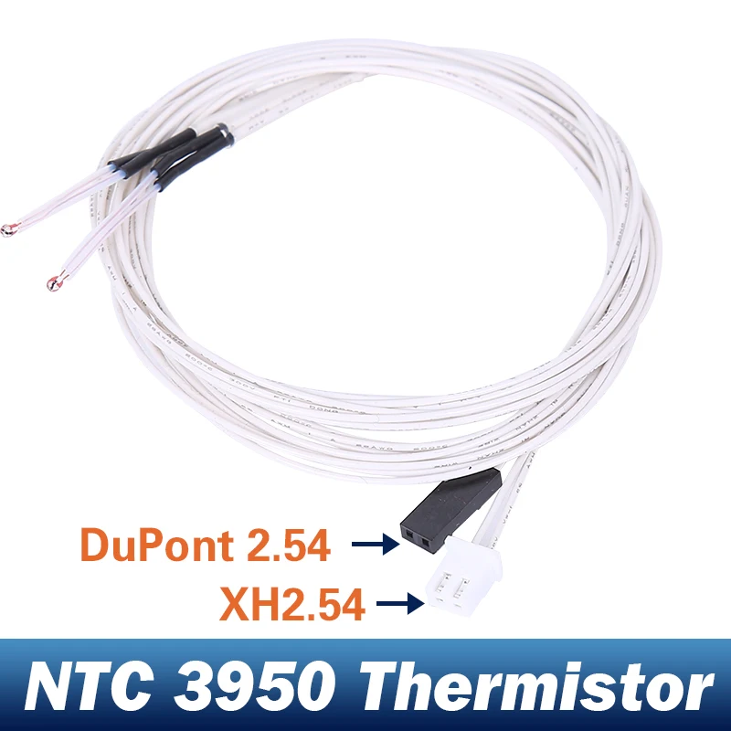

NTC 3950 Thermistors 100K OHM Temperature Sensor 2.54 With Cable Dupont Head For Reprap Mendel MK2A MK2B Heated Bed 3D Printers